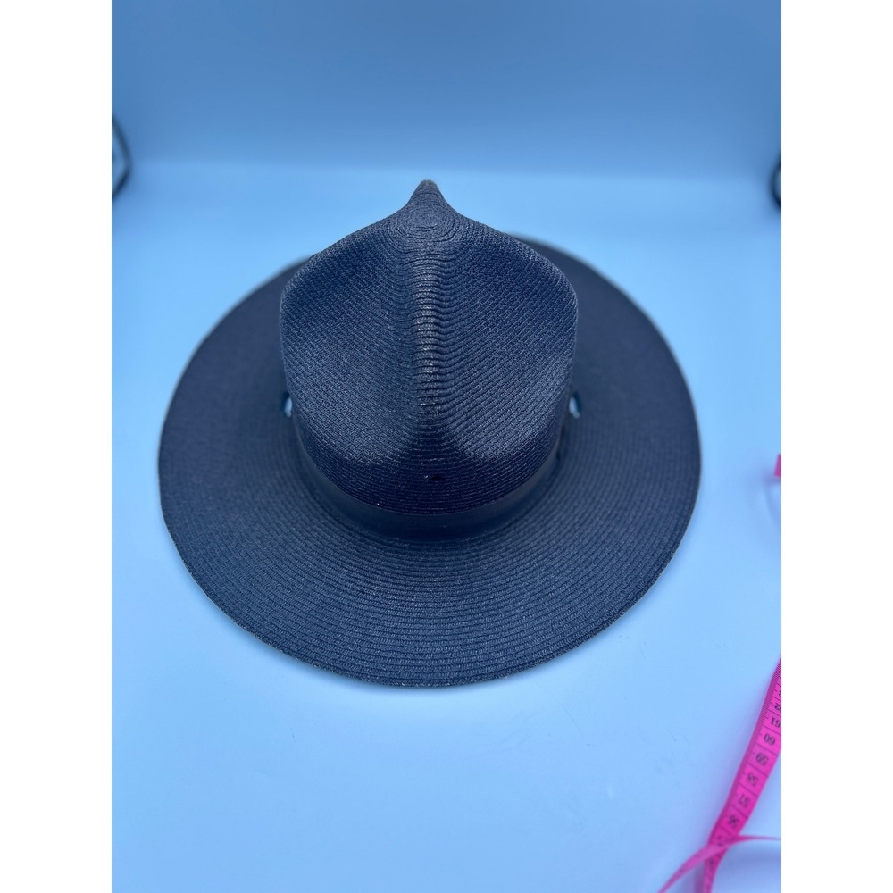 The Lawman Brown Milan Straw Campaign Hat Montana Crease S7620T Size 7 1/8